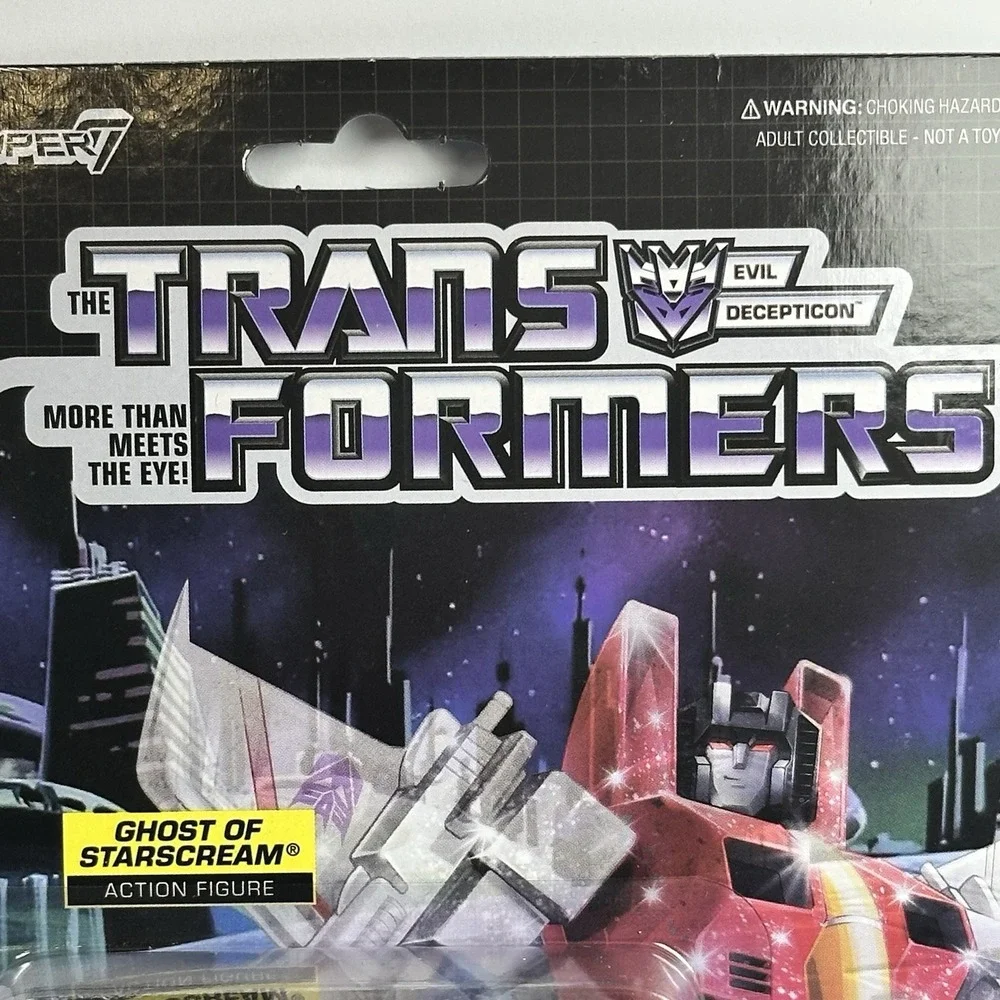 Transformers Ghost of Starscream ReAction Figure Super7 Glitter Decepticon NIP